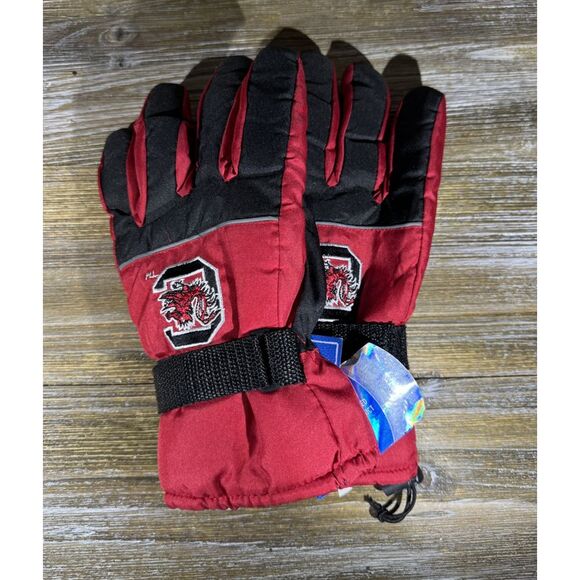 Forever Collectibles NCAA South Carolina Gamecocks Winter Gloves Red/Black OSFM - Picture 2 of 4